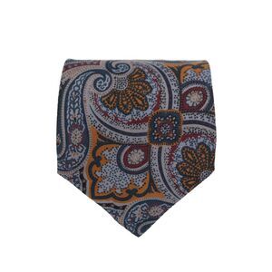 Designer Mens Paisley Print Classic Tie Multicolor